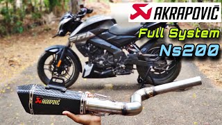 Exhaust Modification In Ns200 | Akrapovic💨 | Fully Modified | Installation, Detailed.....