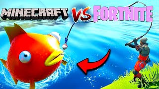 Comparativa : Caña de PESCAR Minecraft vs Fortnite