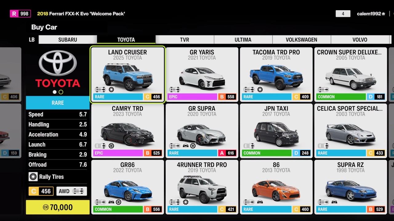 Forza Horizon 6 | All Cars Full List (550+ Cars & Cars Pack & Pass