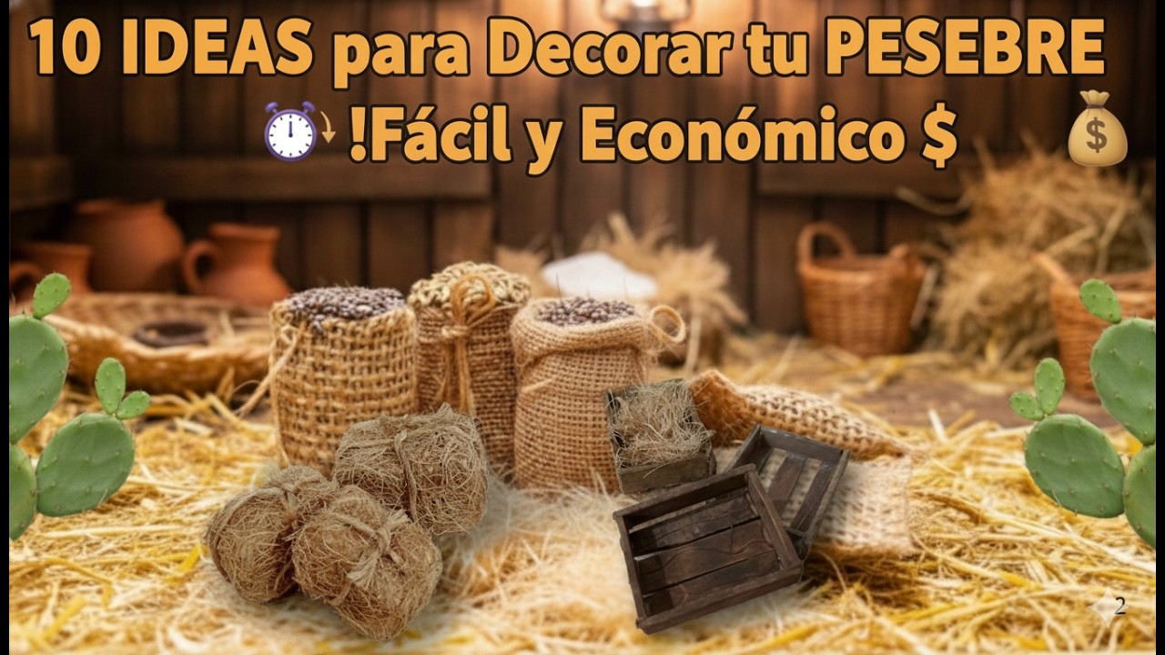 💡❤️10 IDEAS para Decorar tu PESEBRE⏱️ !Fácil y Económico! ‐