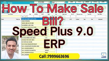 How to make sale invoice in speed plus 9.0 ERP#invoicegenerator