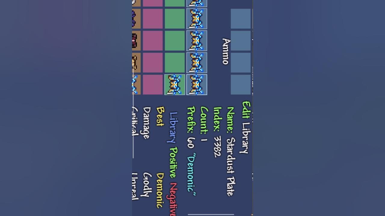 How To make an Terraria Hack Character Terraria IOS And Mobile