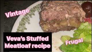 Not Grandma’s Stuffed Meatloaf recipe-it is mom’s recipe! #vintagerecipes