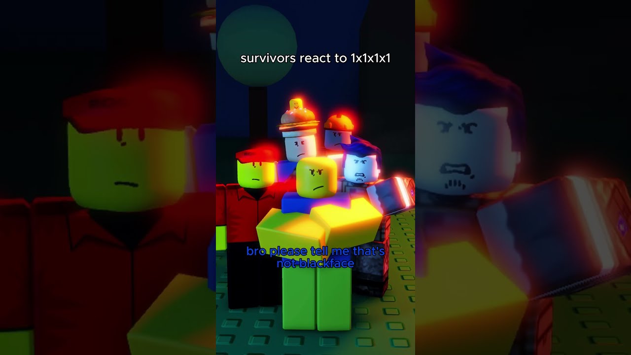 Survivors React To 1x1x1x1 Being RACIST Roblox Forsaken Animation