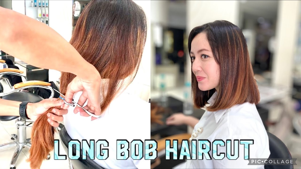 LONG BOB HAIRCUT | Hair transformation | Girl Haircut | POTONG RAMBUT MEDIUM | update