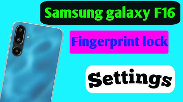 Samsung galaxy F16 5g me fingerprint lock setting kaise on karte hai/how to set finger lock setting 