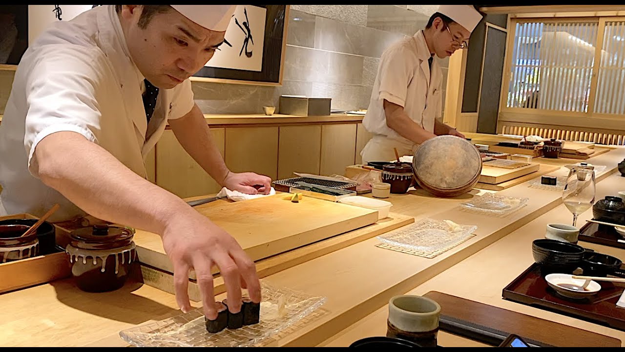 Using only the finest chosen seasonal ingredients Edomae Style Nishiki Sushi Shin in Kyoto Japan