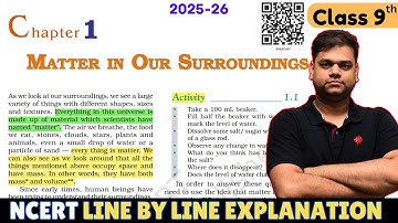 Matter in our Surroundings: Class 9 Science Chapter 1 | 2025-26 session