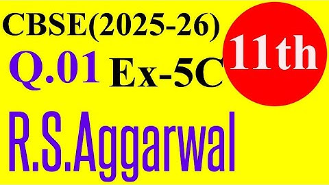 Complex Numbers Class-11th Maths R.S.Aggarwal Solutions|Exercise-5C Class-11th Maths R.S.Aggarwal-01