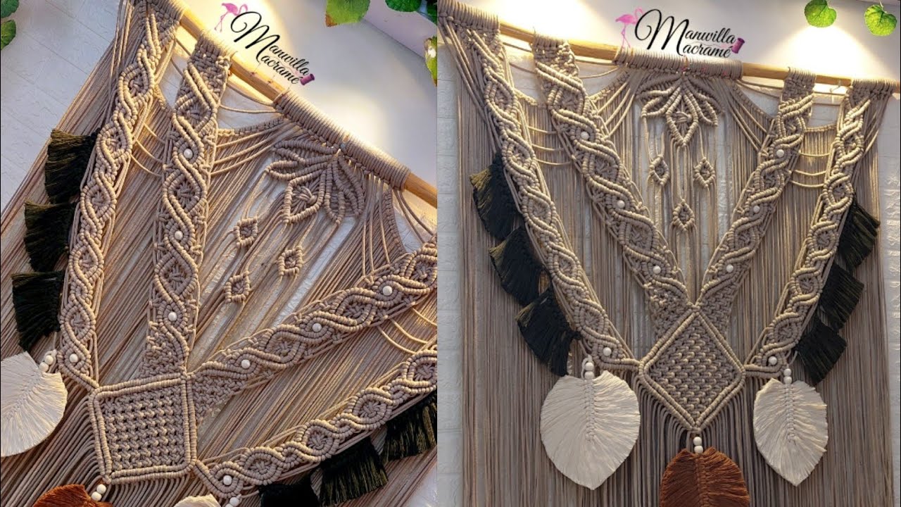 جداريه مكرميه الجزء التاني /macrame wall /manal_elmawardy