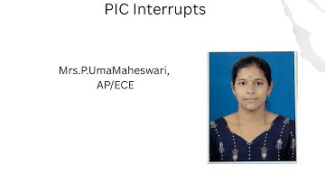PIC Interrupts | Microcontrollers & its Applications |SNS Institutions