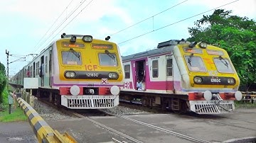 Katwa-Bandel + Howrah-Katwa ICF Medha EMU Train Quickly Skip Between Railgate | Eastern Railways