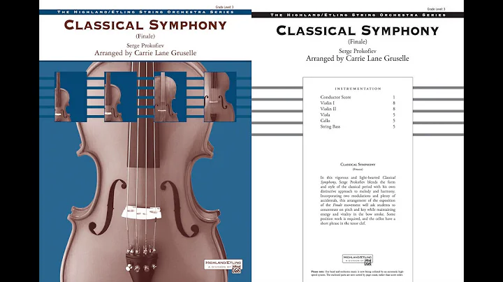 Classical Symphony,  arr. Carrie Lane Gruselle  Sc...