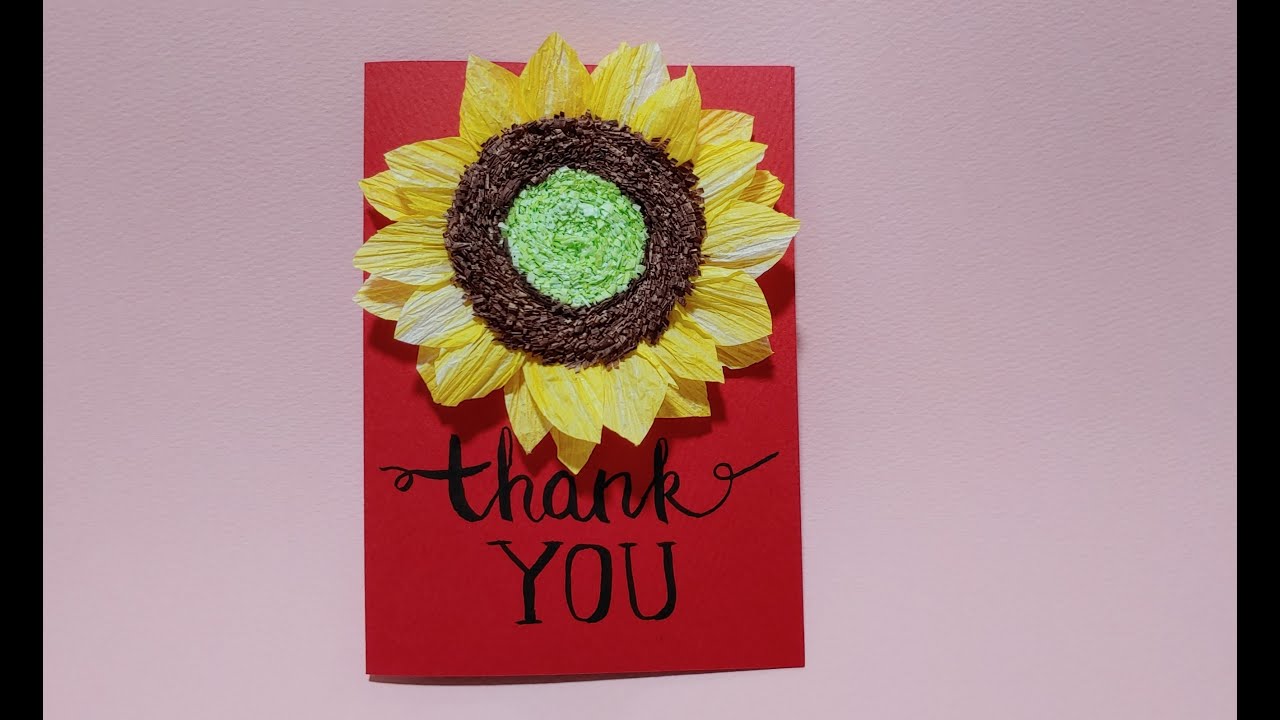 Thanks cards - DIY cards - How to make a thank you card - YouTube