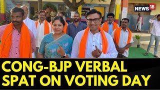 #karnatakaelections2023 | BJP Workers In Saffron Shawl Triggers Verbal Spat Between BJP, Congress