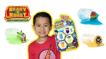 READY 2 ROBOT Pilot Packs, Slime 4 pack Ready2Robot toy unboxing