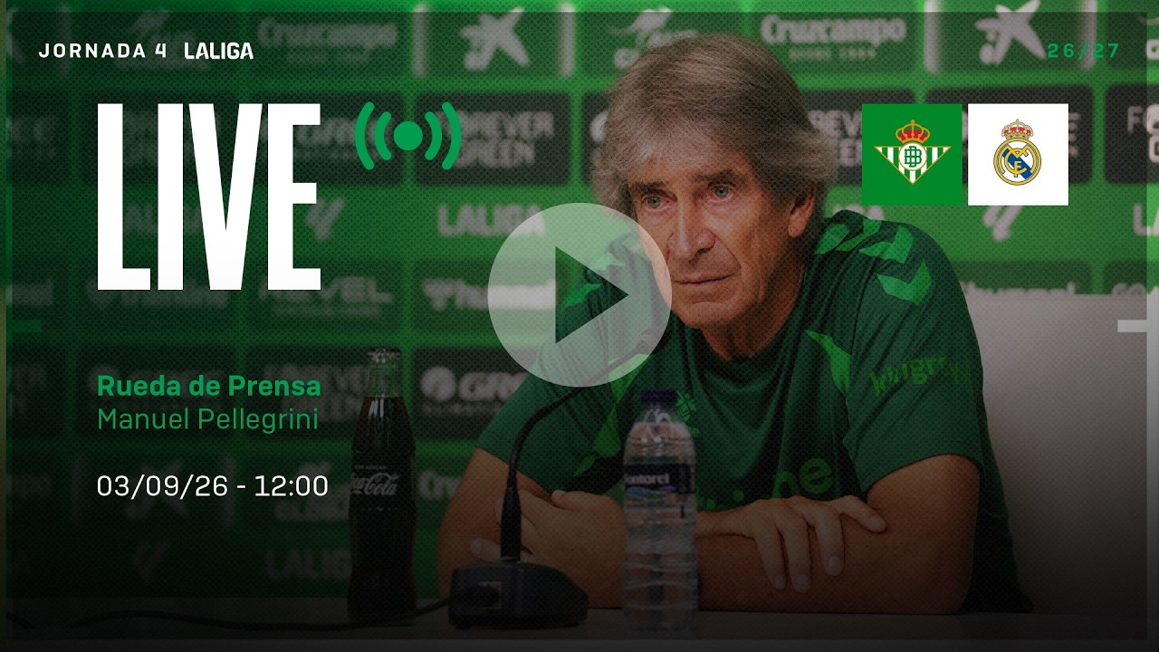 🚨 DIRECTO | Rueda de prensa de Manuel Pellegrini previa al #RealBetisRealMadrid ⚽💚