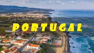 Portugal - travel by car - aerials views of beautiful landscapes - 4K drone