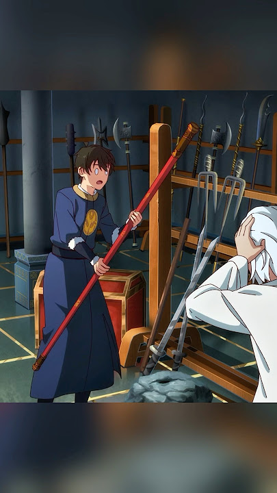 Accidentally picked up the heaviest weapon in the world💀🤯 #anime