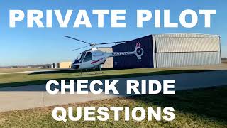 Private Pilot Check Ride Questions Asked Cross Country Planning