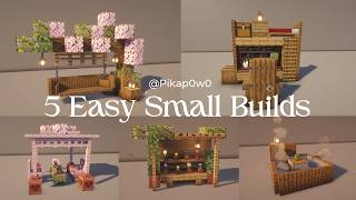 5 Easy Small Minecraft Builds 🌿(Tutorial)