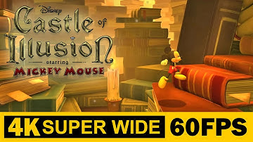 De Bibliotheek - Act 1 | Castle of Illusion | Walkthrough, Gameplay, Zonder Commentaar, 4K