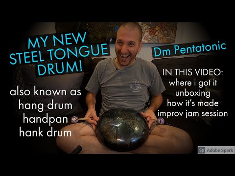 My New STEEL TONGUE DRUM! Dm Pentatonic scale. AKA hang drum, handpan, hank drum