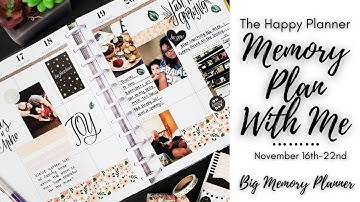 Memory Plan With Me | November 16th-22nd | BIG Vertical Happy Planner