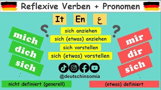 |Deutsch lernen: Reflexive Verben + Pronomen |einfach erklärt A2-B1 |Akkusativ oder Dativ