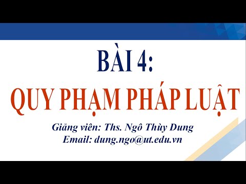 Video: Quy Phạm Pháp Luật: Ví Dụ, đặc điểm Của Quy định Pháp Luật