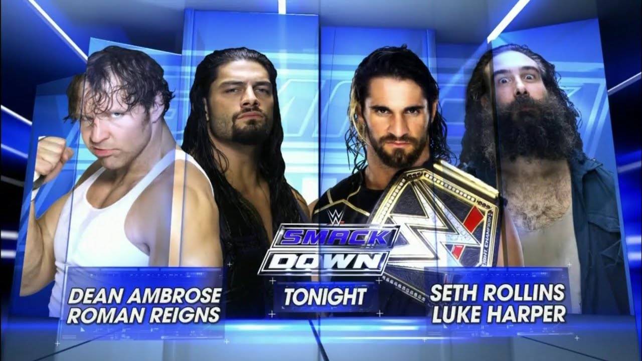 Roman Reigns & Dean Ambrose Vs Seth Rollins & Luke Harper - WWE ...