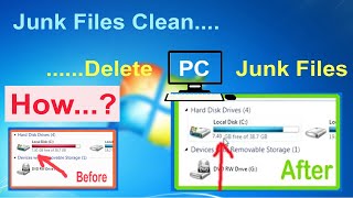 Junk Files Delete | Remove Junk Files to Cleanup Your Computer | How To remove junk file.