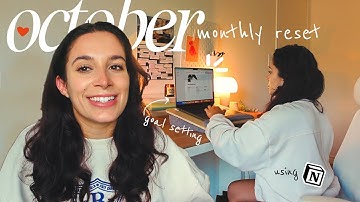 OCTOBER RESET | goal setting, reflecting & income stream tracker