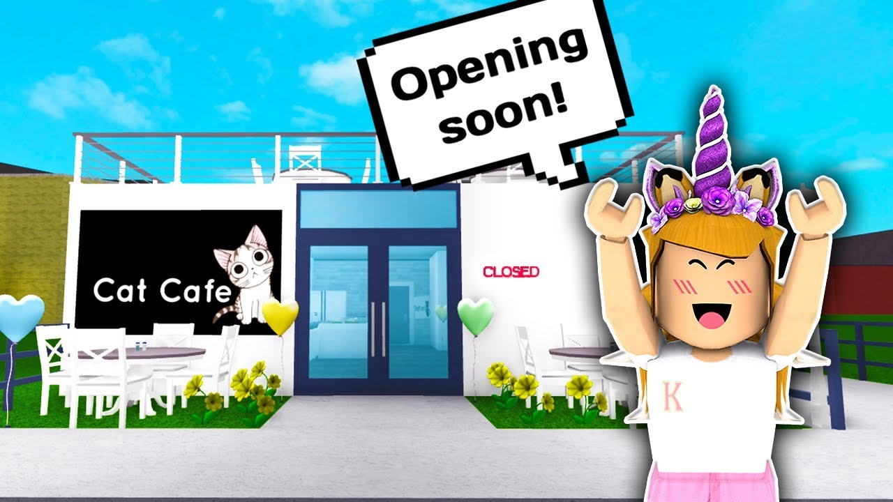 PREPARING THE BIG OPENING OF MY CAT  CAFE  Roblox 