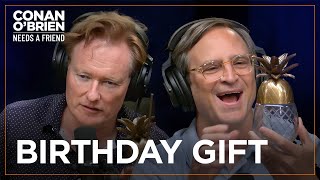 Conan Delivers Matt Gourley’s Belated Birthday Gift | Conan O'Brien Needs A Friend