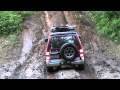 Mitsubishi Pajero Field Master 2004 in steep muddy hill climb