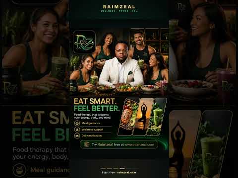 RAIMZEAL.COM, the all-in-one AI-powered fitness, nutrition and wellness app designed to help you