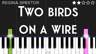 Regina Spektor - Two Birds On a Wire | EASY Piano Tutorial chords
