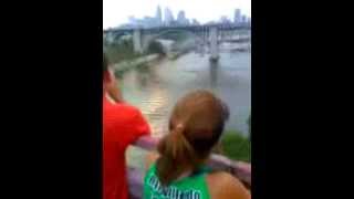 Minneapolis I-35W Bridge Collapse cell phone video pt-2