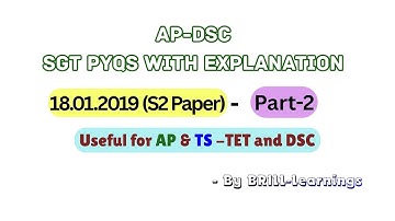 AP DSC Previous Paper Solution (Mathematics)  Detailed Answers & Explanations. 18.01.19_S2_P2
