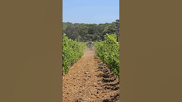 La viña 📍France #vineyard #tractor #soil #preparation #agriculture #jonhdeere