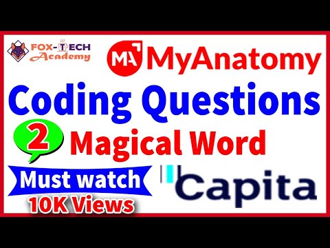 Capita coding questions | Interview coding questions | MyAnatomy coding questions | String in java