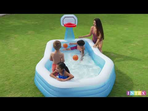 Intex Shootin Hoops Swim Center Family Pool Multicolor - 57183