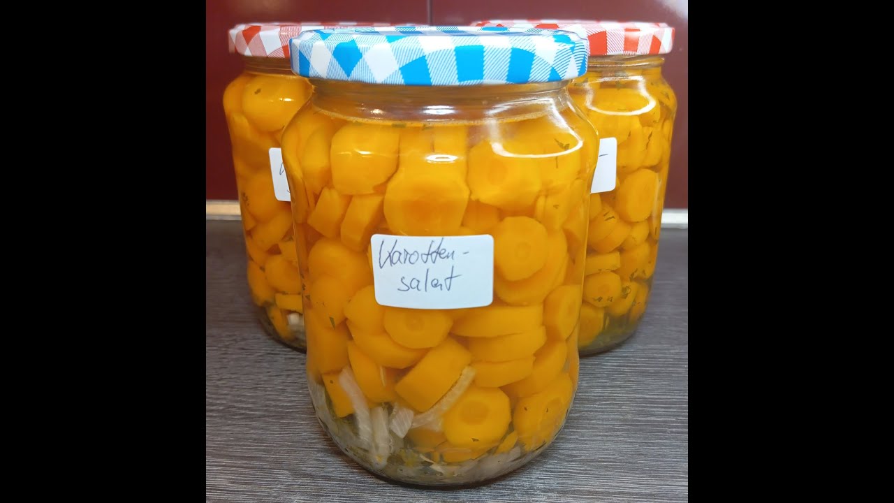 Karottensalat einkochen, so kann man auf Vorrat kochen