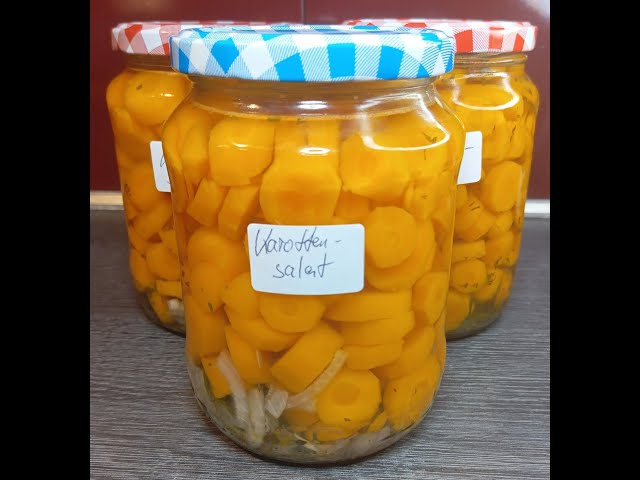 Karottensalat einkochen, so kann man auf Vorrat kochen