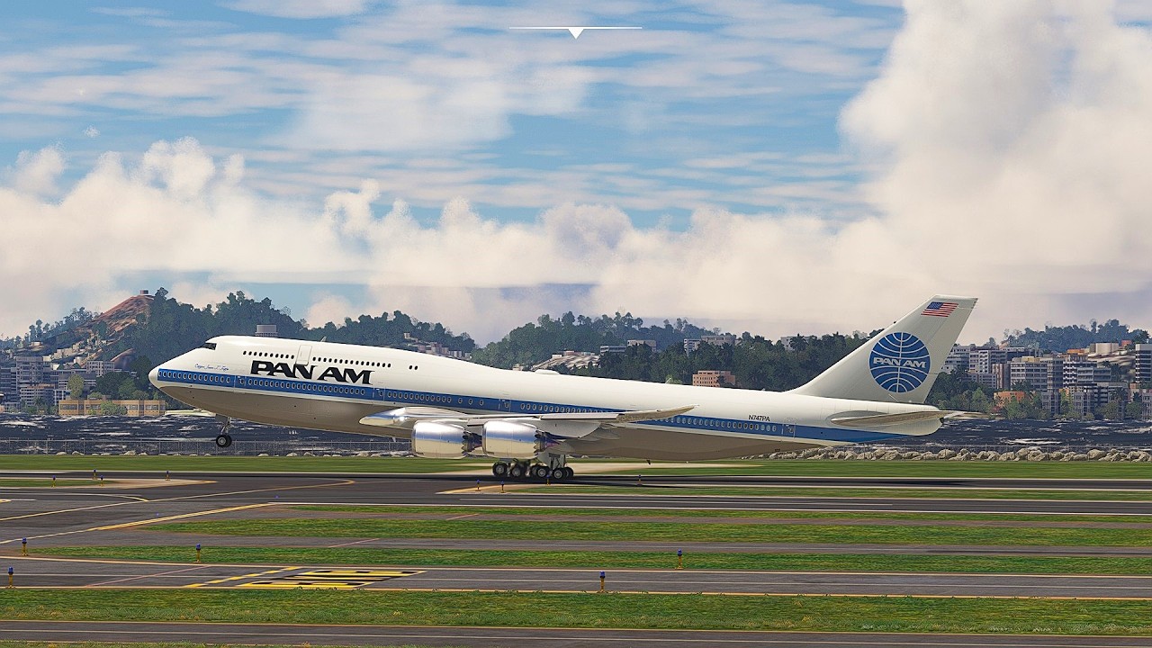 Masive B747 PANAM Airlines Takeoff and landing go around at santos dumont Airport Short Runway