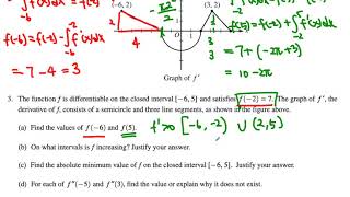 AP Calculus AB FRQ 2017 #3