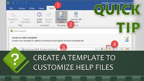 Create a custom template for HTML documentation web-sites using HelpNDoc