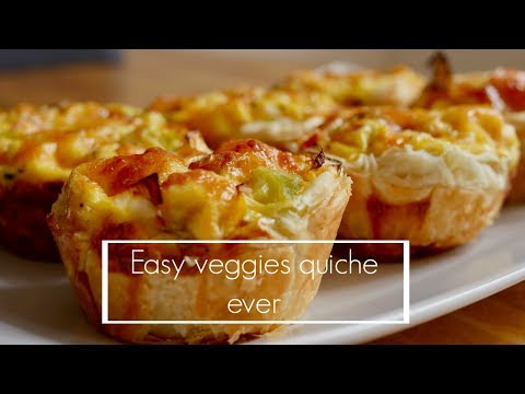 Easy Leek and Cheddar Quiche Recipe - puff pastry or shortcrust. 