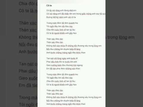 Video lời bài hát cô ta - youtube